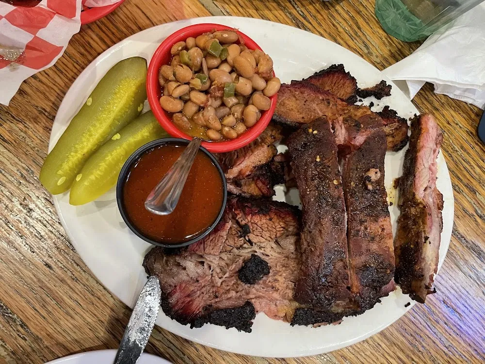 Brisket Green Beans and Pinto Beans