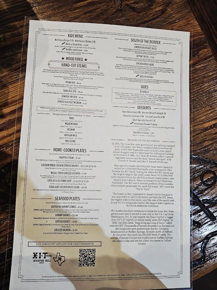 XIT Woodfire Grill Menu image 2