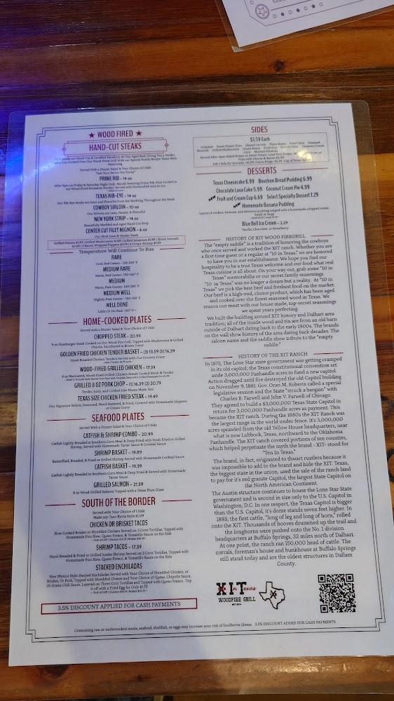 XIT Woodfire Grill Menu image 4